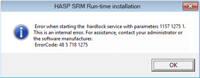 unable to access sentinel hasp run-time environment (h0033) wilcom hatch